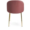 Sedia in velluto Sammi rosa antico struttura oro 50x57xh47/77,5 cm