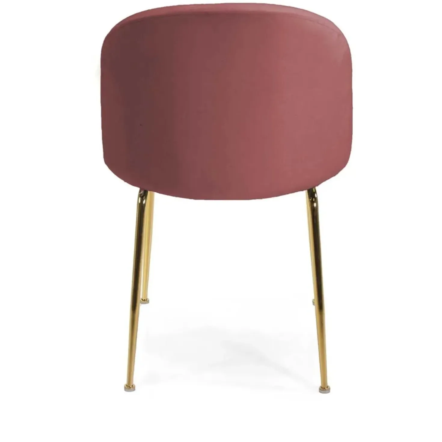 Sedia in velluto Sammi rosa antico struttura oro 50x57xh47/77,5 cm