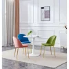 Sedia in velluto Sammi verde struttura oro 50x57xh47/77,5 cm