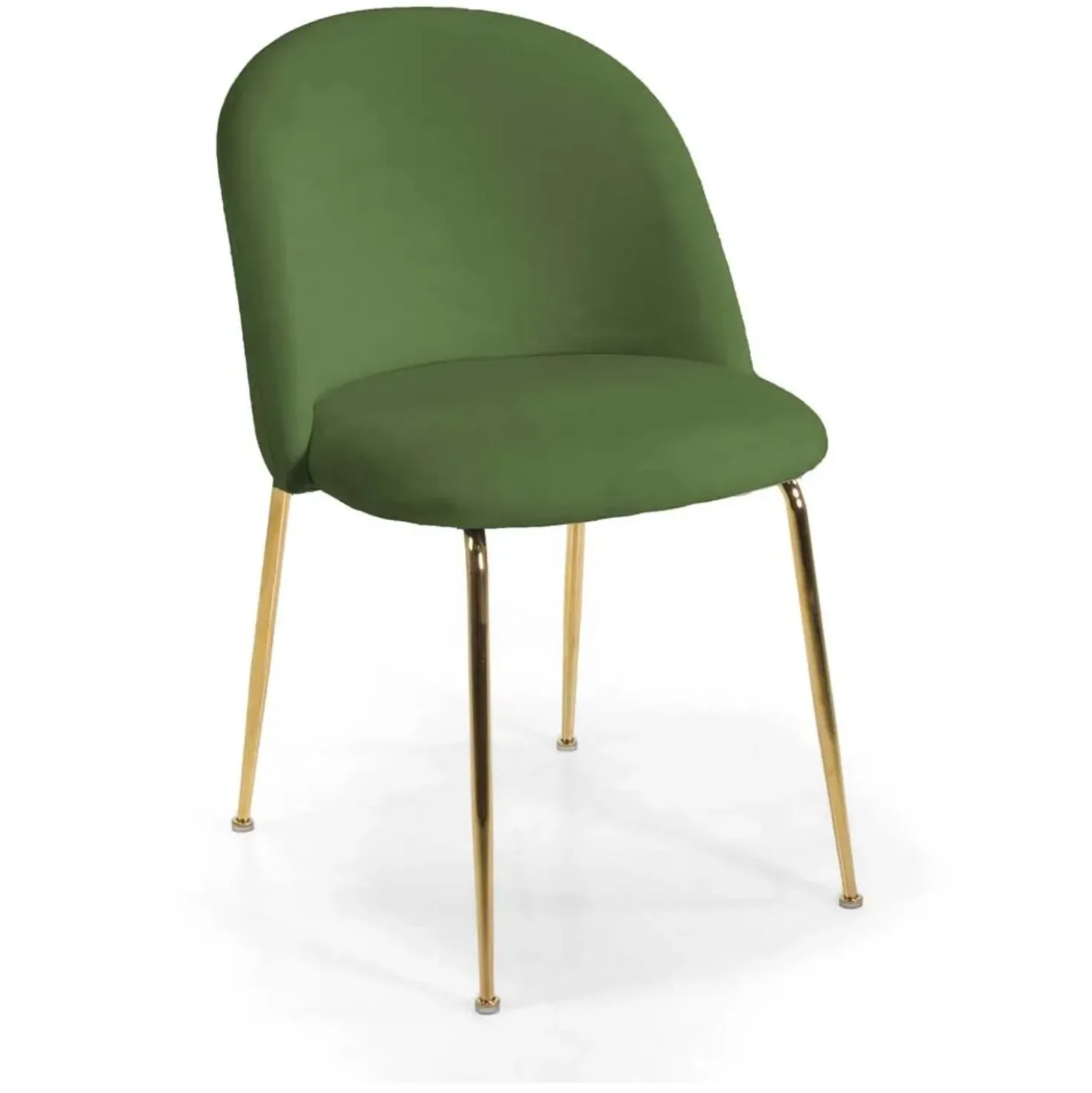 Sedia in velluto Sammi verde struttura oro 50x57xh47/77,5 cm