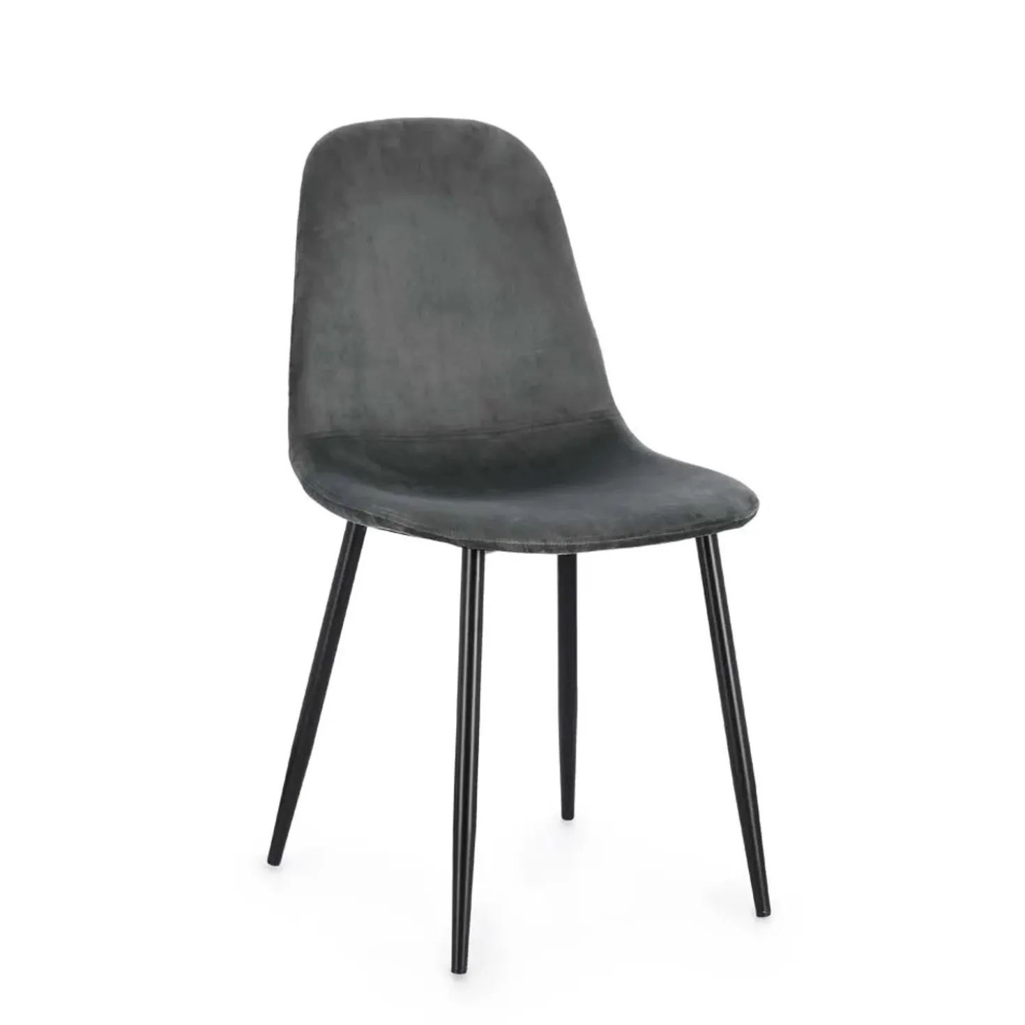 Sedia Irelia velluto grigio scuro