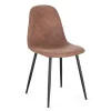 Sedia New Irelia nero/microf.cognac