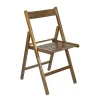 Sedia pieghevole a listelli in legno 48x43x79 cm noce