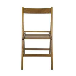 Sedia pieghevole a listelli in legno 48x43x79 cm noce