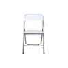 Sedia pieghevole in acciaio con imbotittura 45x45x80cm bianco