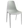 Sedia plastica e metallo 49x49x88 cm grigio