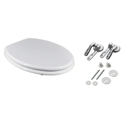 Sedile copriwater ovale Roma in legno bianco