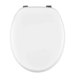 Sedile copriwater ovale Roma in legno bianco