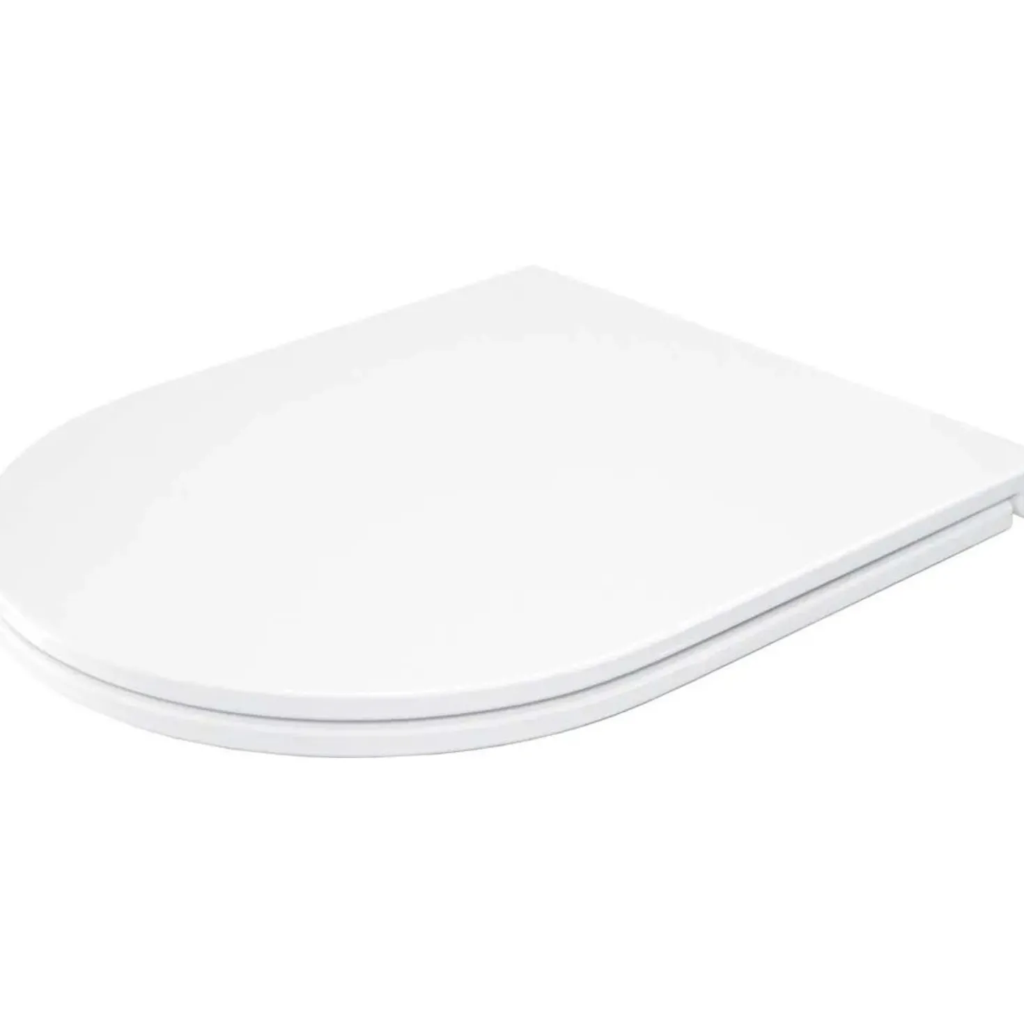 Sedile per WC sottile chiusura morbida 366x448 mm bianco