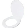 Sedile universale con cerniere in nylon termoplastico bianco