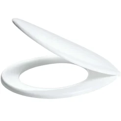Sedile universale con cerniere in nylon termoplastico bianco
