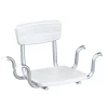 Sedile vasca con schienale 20x30x37 cm bianco