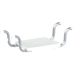 Sedile vasca con supporti laterali 20x30x37 cm bianco