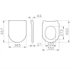 Sedile WC Slim S20 Round in duroplast con chiusura Soft Close e cerniere cromate