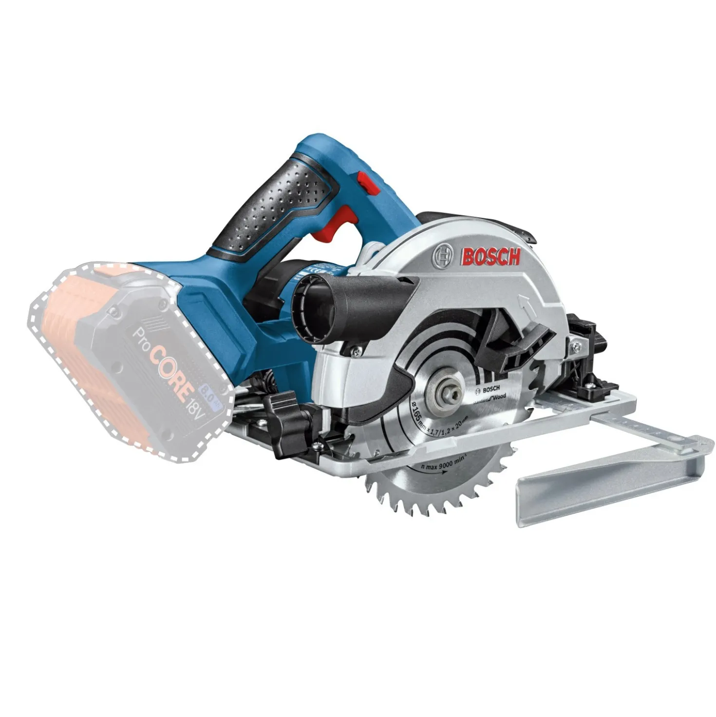 Sega circolare a batteria Bosch Professional GKS18V-57 G Solo con lama e L-Boxx