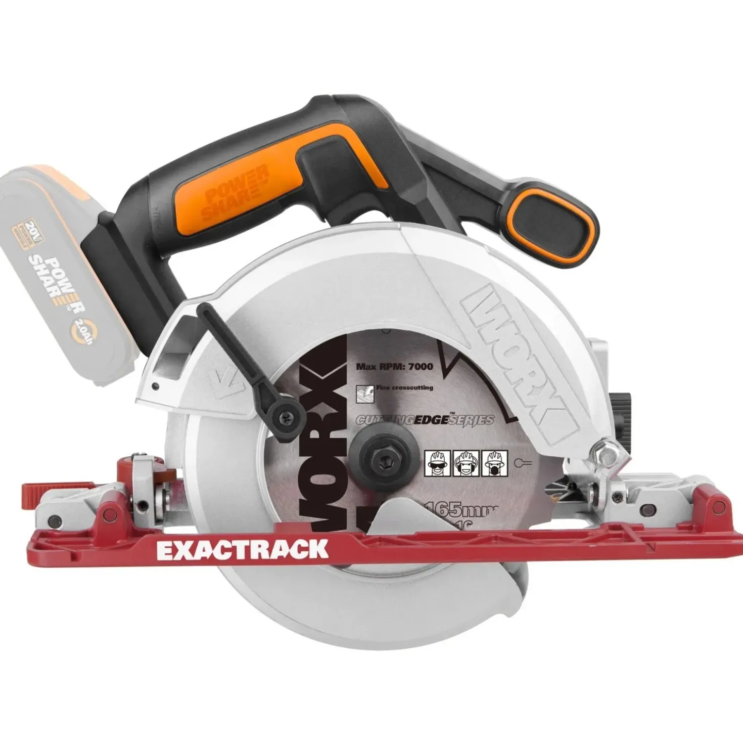 Sega circolare Exactrack Worx WX530.9 165 mm 20 V solo corpo macchina