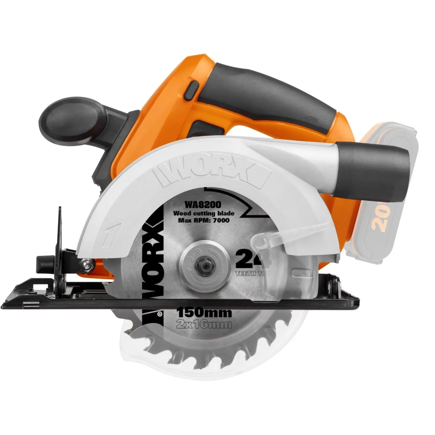 Sega circolare Worx WX529.9 150 mm 20 V solo corpo macchina