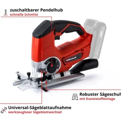 Seghetto a batteria Einhell TE-JS 18 Li 90 W - Solo corpo macchina