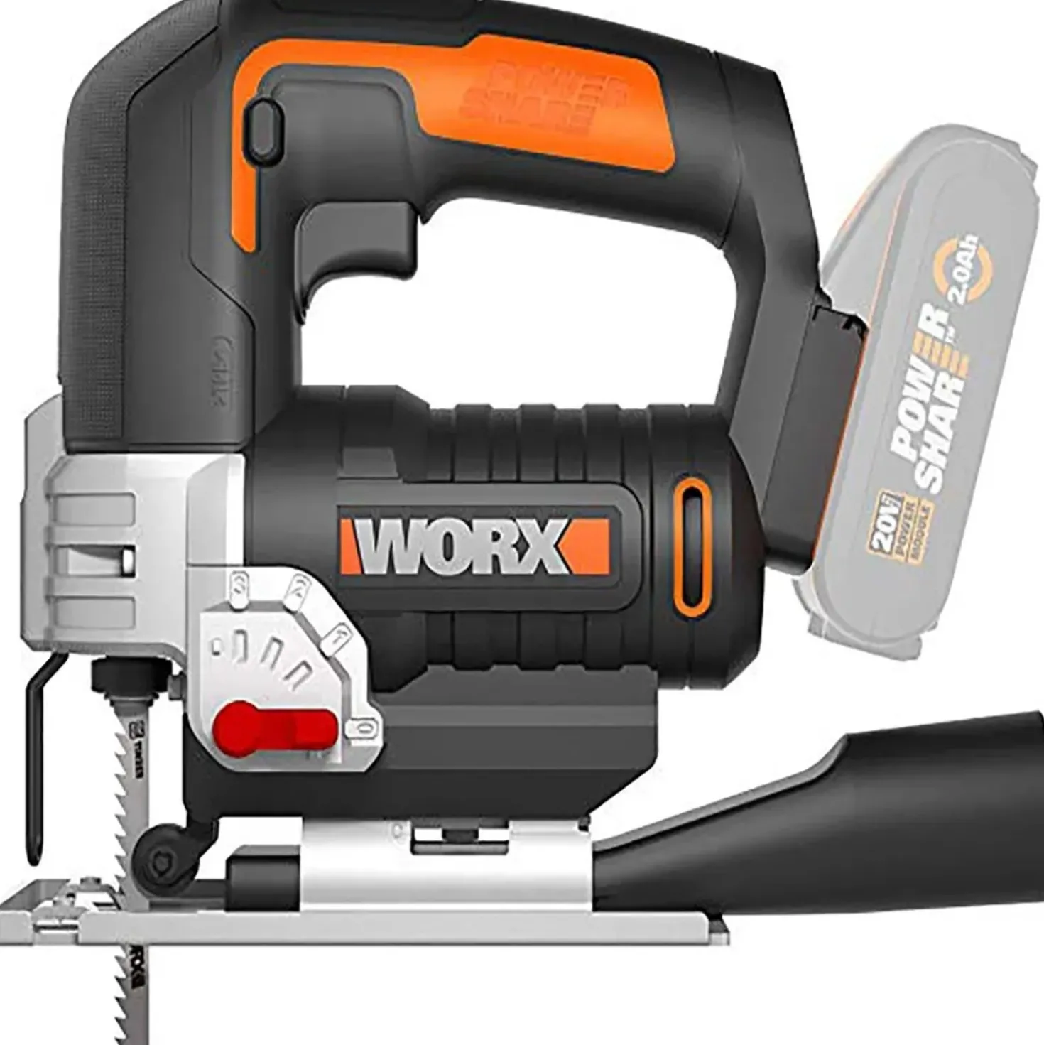 Seghetto alternativo Worx WX543.9 80 mm 36 W solo corpo macchina