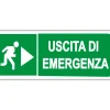 Segnaletica di sicurezza "Uscita di emergenza" a destra 31 x 14 cm