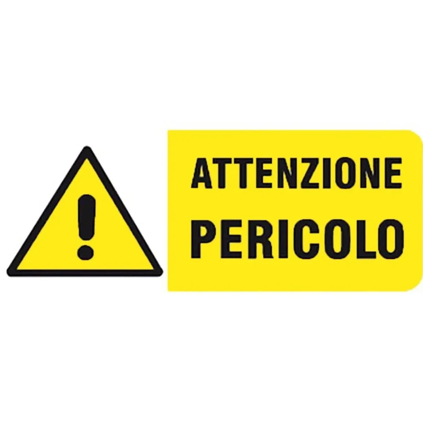 Segnaletica di sicurezza "Attenzione pericolo" 31 x 14 cm