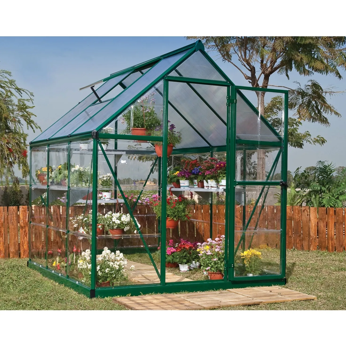 Serra da giardino Palram Canopia Hybrid 185x186x208 cm verde