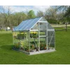 Serra da giardino Palram Canopia Hybrid 3,1x1,9 argento pareti laterali chiare