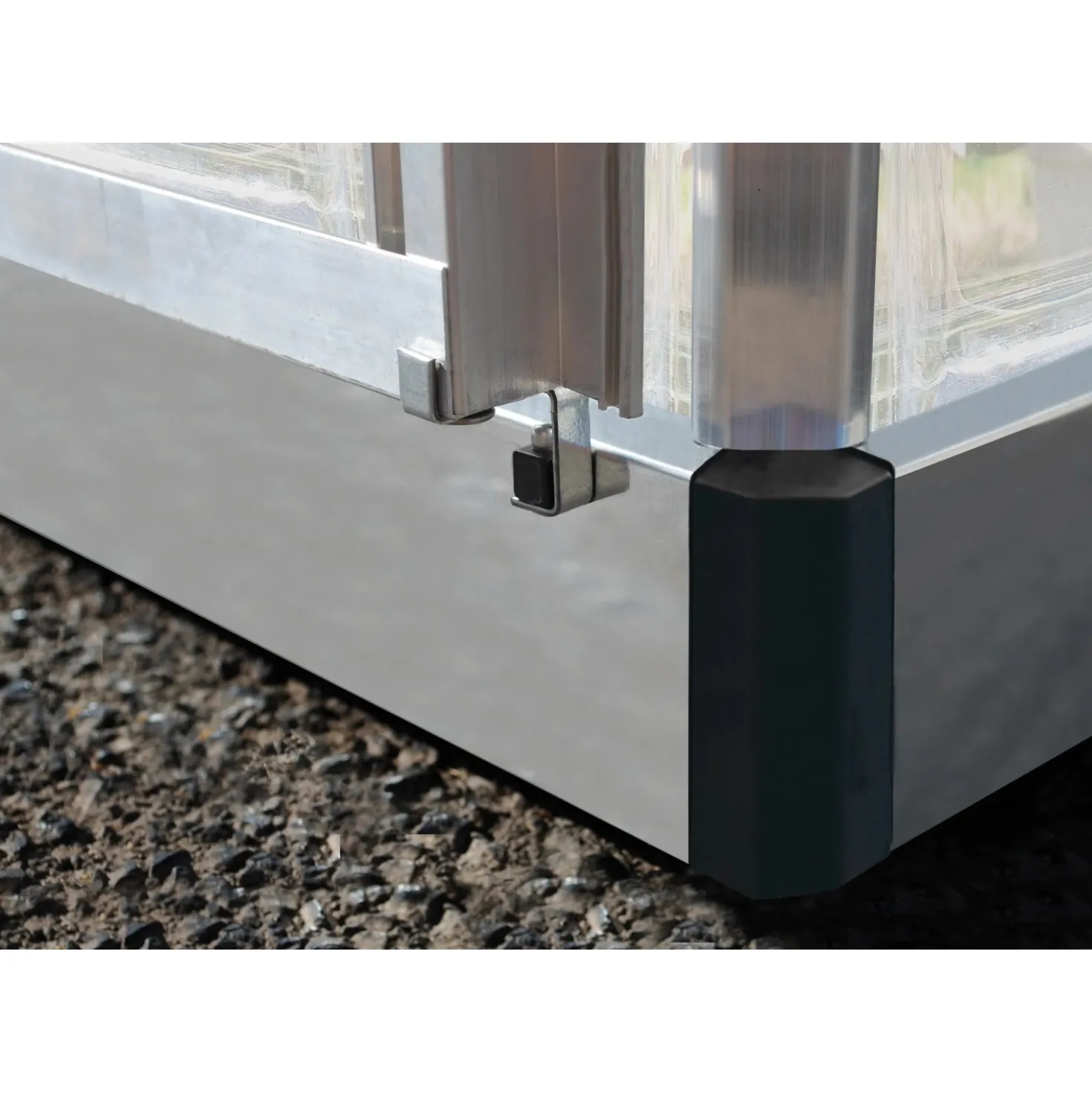 Serra da giardino Palram Canopia Hybrid 3,1x1,9 argento pareti laterali chiare