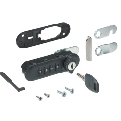 Serratura a cilindro con porta cerniera sinistra 24x86,8 mm nero