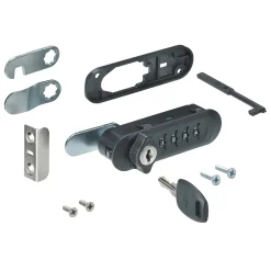 Serratura a cilindro con porta cerniera destra 24x86,8 mm nero