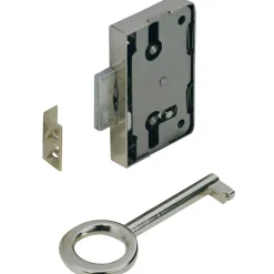 Serratura avvitabile a ridosso Hettich acciaio nichelato 60x53x8,7 mm