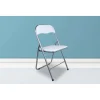 Set 6 sedie pieghevoli in acciaio imbottite Bianco 45x45x45/80 cm