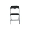 Set 6 sedie pieghevoli in acciaio imbottite Nero 45x45x45/80 cm