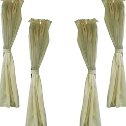 Set 4 tende per gazebo in poliestere 180g PA coating ecrù
