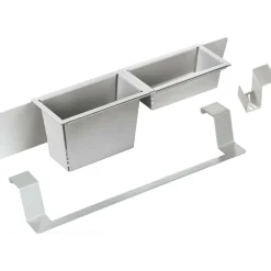 Set accessori lavello Idrostile Studio Design acciaio spazzolato