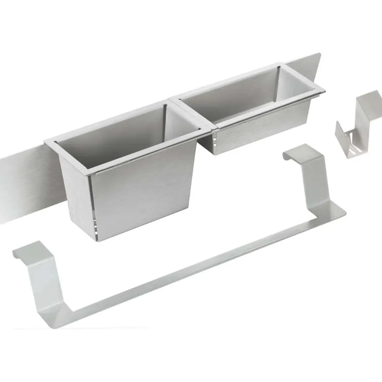 Set accessori lavello Idrostile Studio Design acciaio spazzolato