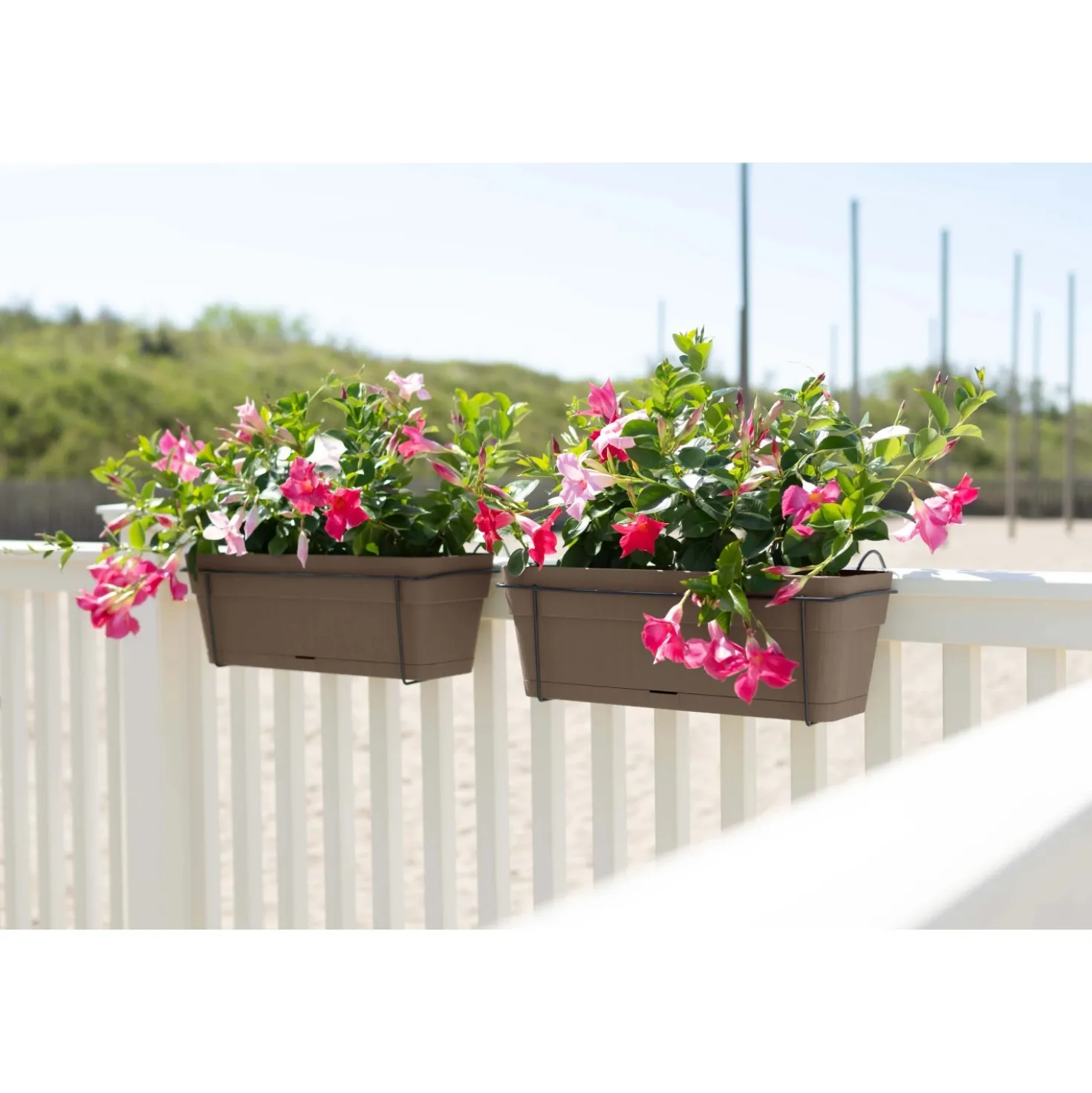 Set balcone Ethica in plastica tortora 50 cm
