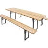 Set birreria tavolo in legno 200x80 cm con 2 panche