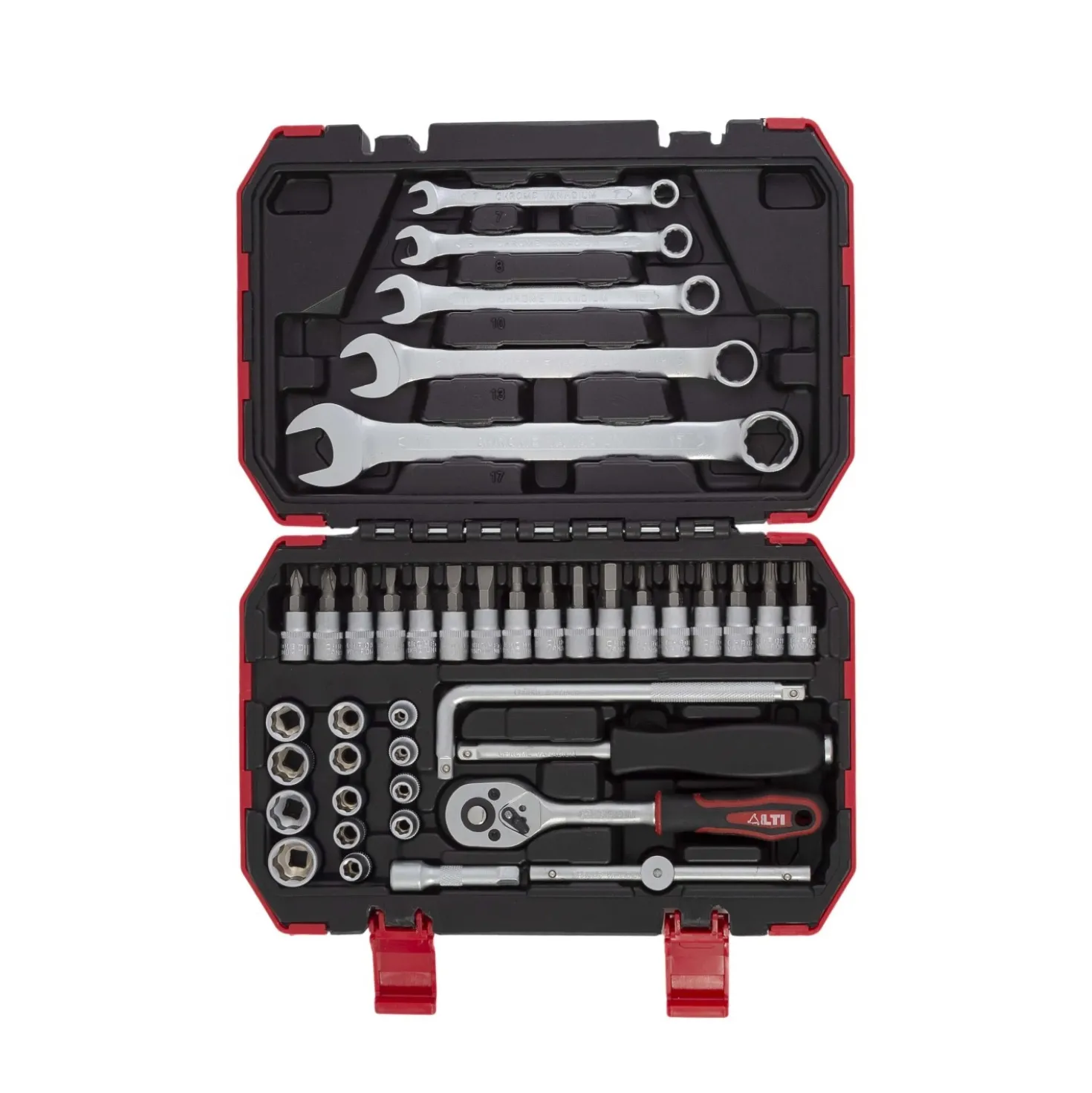 Set bussole e accessori 1/4" Krino con chiavi combinate in valigetta 40 pz