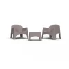 Set da giardino 2 poltrone ed 1 tavolino Ibiza Terrace tortora
