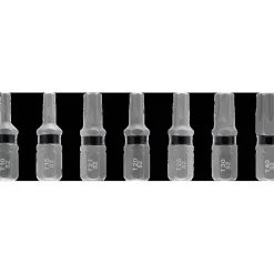 Set di bits con zona di torsione 25 mm torx 7 pz