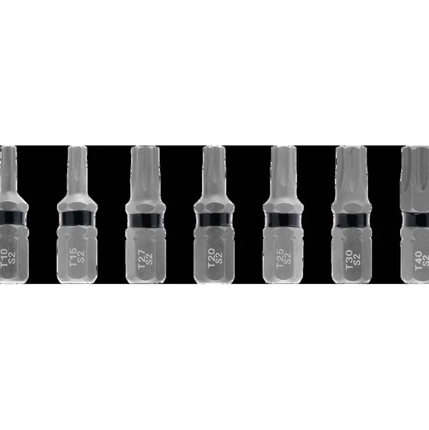 Set di bits con zona di torsione 25 mm torx 7 pz