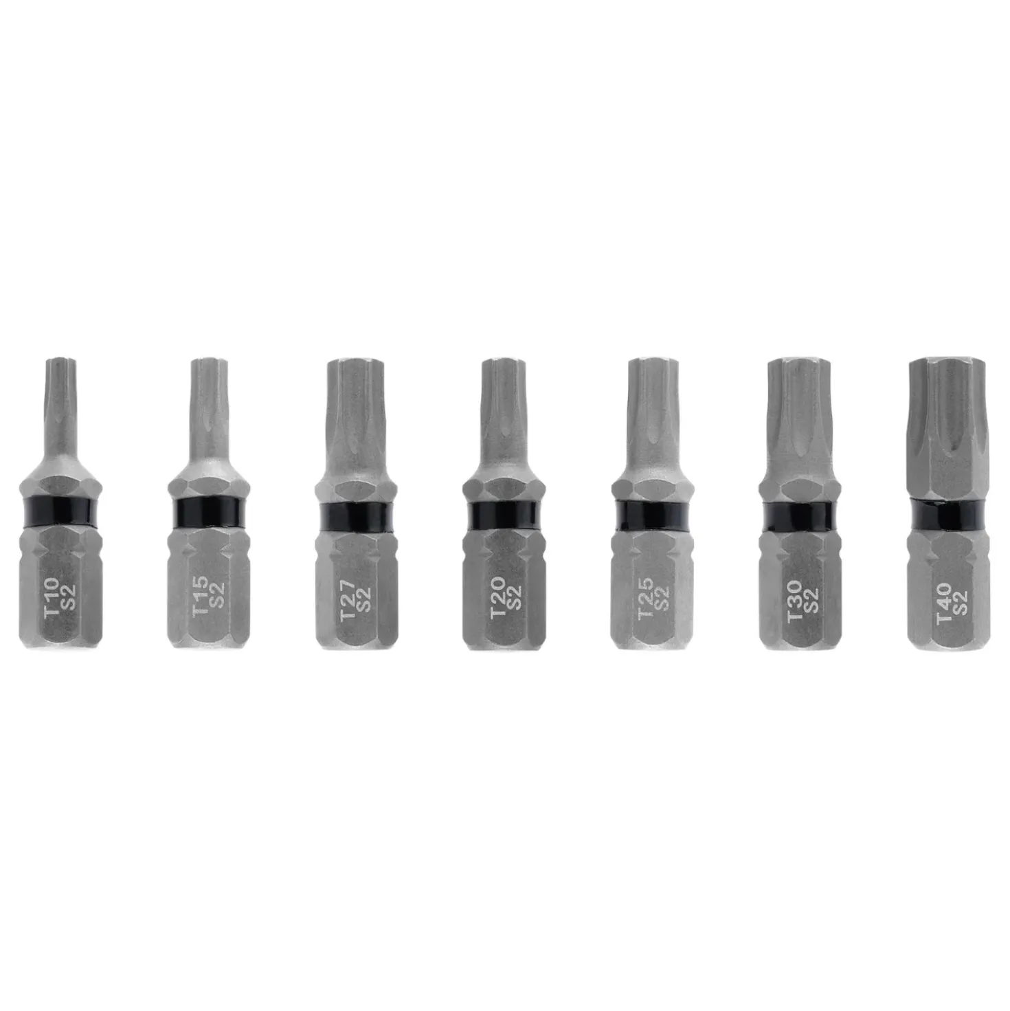 Set di bits con zona di torsione 25 mm torx 7 pz