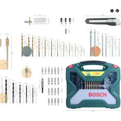 Set di punte e bit avvitamento X-Line con rivestimento TiN 50 pz