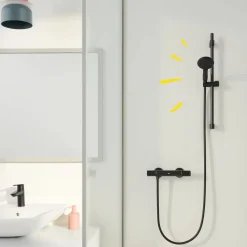 Set doccia Grohe Vitalio Start 110 Nero opaco con 2 tipi di getto Quickfix