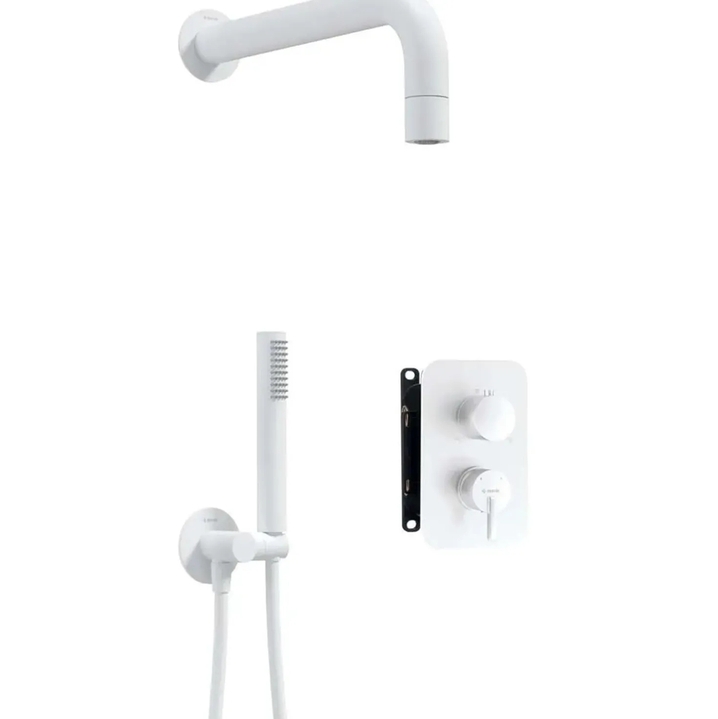 Set doccia incasso Idrostile Limonar con box e soffione 42 mm bianco