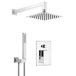 Set doccia incasso Idrostile 200x200 mm cromo