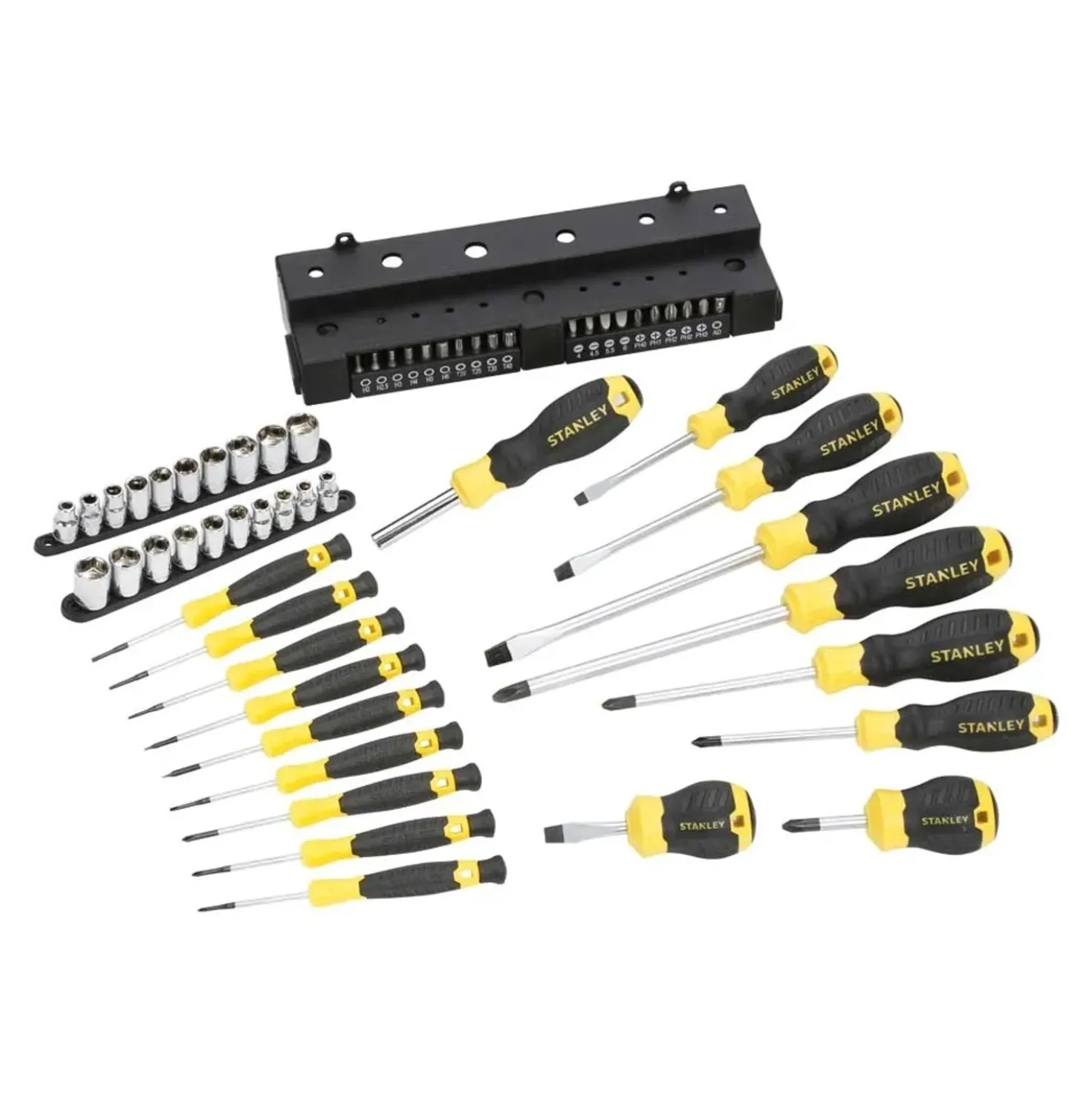 Set giraviti inserti e chiavi a bussola Stanley 57 pz