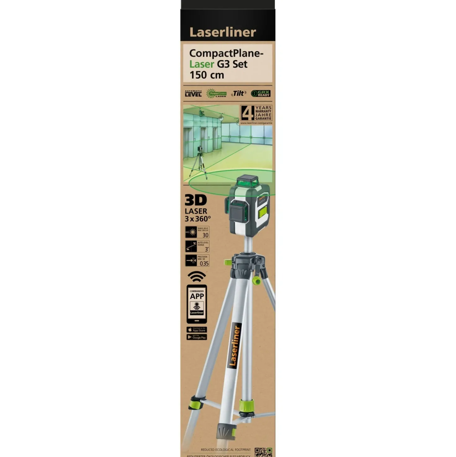 Set laser tridimensionale Laserliner CompactPlane-Laser 3G