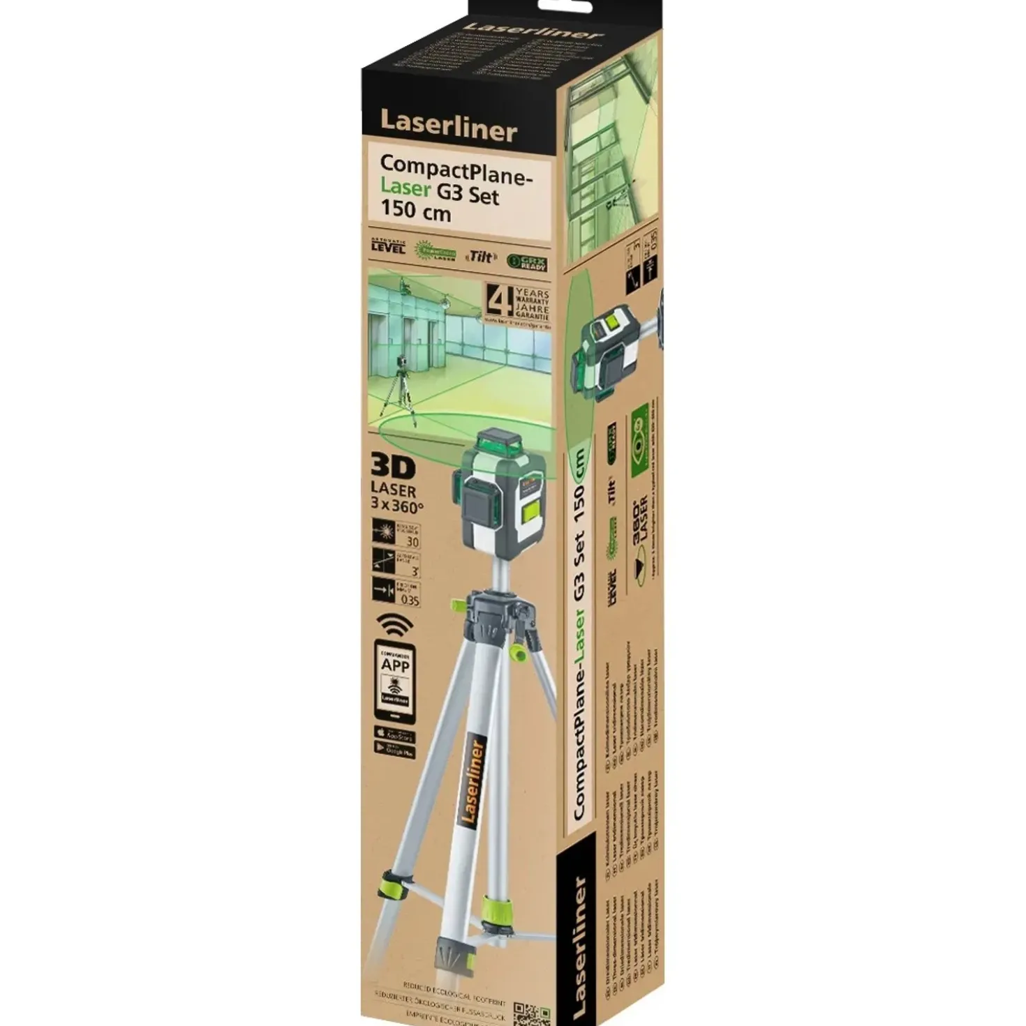 Set laser tridimensionale Laserliner CompactPlane-Laser 3G